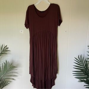 Elegant Brown Women's Dress